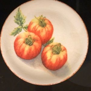 WILLIAMS-SONOMA JARDIN POTAGER SALAD/SIDE PLATES MADE IN ITALY 8 1/4”